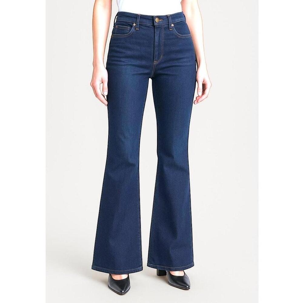 Lauren Ralph Lauren Jeans Womens Dark Wash Flared HighRise WideLeg Size 6